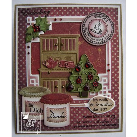 Joy!Crafts und JM Creation Stampaggio e goffratura stencil, 3 alberi di Natale