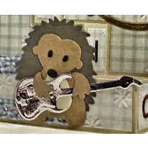 Stamping and embossing stencil, Guitar