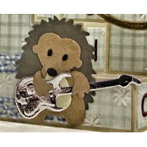 Stempelen en embossing stencil, Gitaar