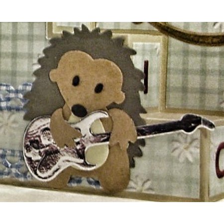 Yvonne Creations Stempling og preging sjablong, Guitar