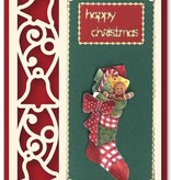 KARTEN und Zubehör / Cards 6 layout di carta di lusso con disegni di Natale