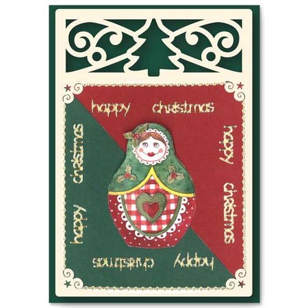KARTEN und Zubehör / Cards 6 layout di carta di lusso con disegni di Natale