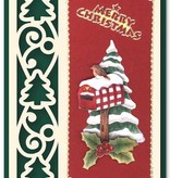 KARTEN und Zubehör / Cards 6 Luxe kaartje indelingen met het design van Kerstmis
