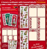 KARTEN und Zubehör / Cards 6 layout di carta di lusso con disegni di Natale