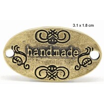 NIEUW: "Handmade" 4 labels in metaal