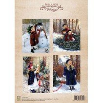 Bilderbogen, diversión en la nieve de la Navidad de la vendimia