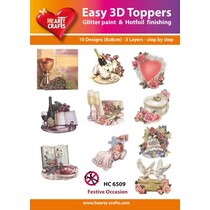 10 jolis motifs 3D Chipboard! Individuellement emballé dans un petit sac