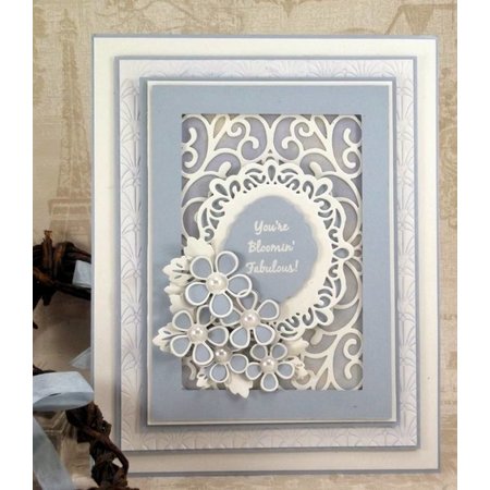 Creative Expressions Punching and embossing template: flowers and leaves