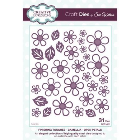 Creative Expressions Punching and embossing template: flowers and leaves