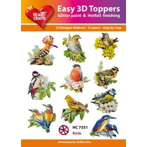 10 jolis motifs 3D Chipboard! Individuellement emballé dans un petit sac