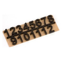 números de auto-adesivas set 1 t / m 12, Preto