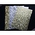 DESIGNER BLÖCKE  / DESIGNER PAPER A4 ark laminert papp ark i metall gravering, 4 ark, gull og sølv