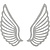 Embellishments / Verzierungen Metal wing, 4 pieces