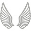 Embellishments / Verzierungen Metal wing, 4 pieces