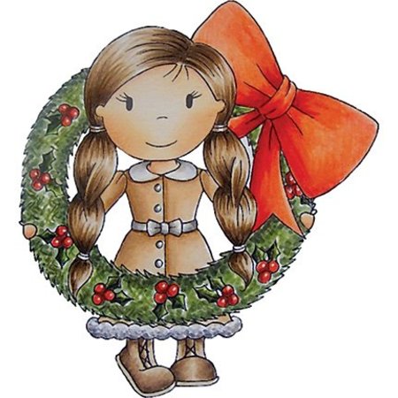 STEMPEL / STAMP: GUMMI / RUBBER Stempel: Christmas Scene