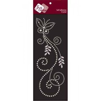 auto cristal perles transparentes, Swirl avec le papillon