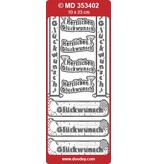 Sticker Ziersticker Duitse tekst banner