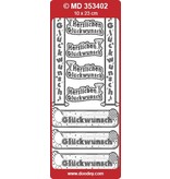 Sticker Ziersticker German text banner