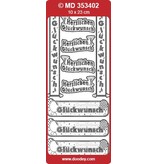 Sticker Ziersticker testo banner tedesco
