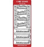 Sticker Ziersticker tysk tekst banner