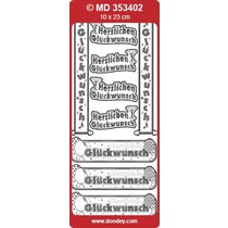 Ziersticker deutsche Text Banners