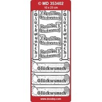 Ziersticker deutsche Text Banners