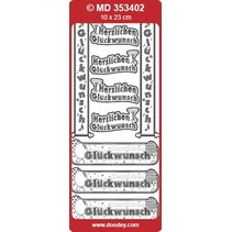 Ziersticker German text banner