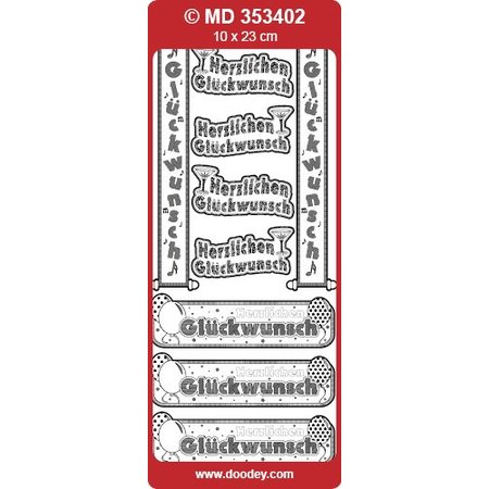 Sticker Ziersticker deutsche Text Banners