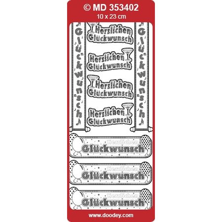 Sticker Ziersticker German text banner