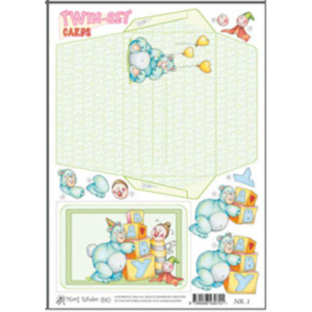 KARTEN und Zubehör / Cards Marij Rahder carte twin set 01 bambini