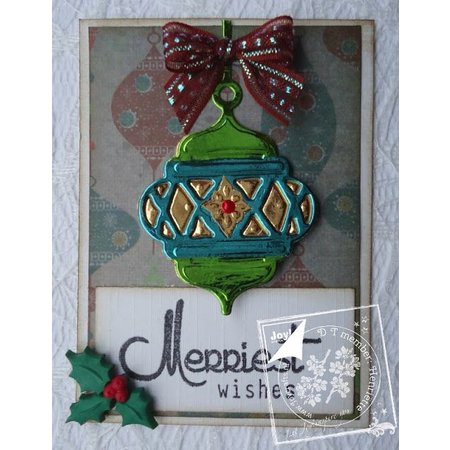 Joy!Crafts und JM Creation Punzonado y estampado en relieve plantillas: Christmas Ball 3D