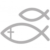Punching and embossing template: fish communion