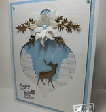 Marianne Design Stampaggio e goffratura stampino, sfere dell'albero di Natale