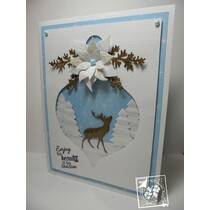 Stampaggio e goffratura stampino, sfere dell'albero di Natale