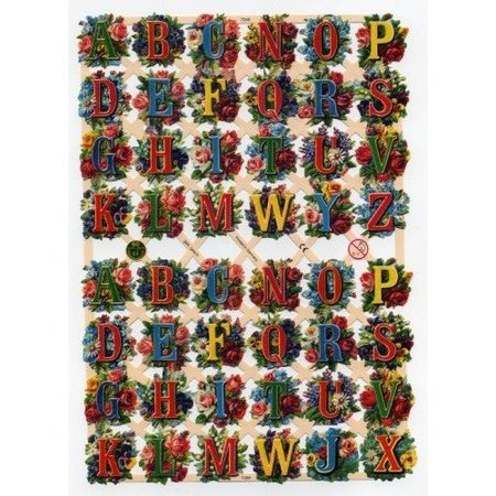 BILDER / PICTURES: Studio Light, Staf Wesenbeek, Willem Haenraets A5, Glanzbilder mit Glitter: ABC Blumen