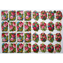 A5, scraps med blomster