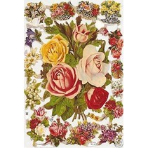 A5, scraps med blomster