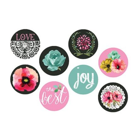 BLUMEN (MINI) UND ACCESOIRES Prima brand Tung, flair buttons, nostalgic buttons Delight, 8pcs