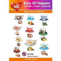 Easy 3D Toppers: Vintage teacups