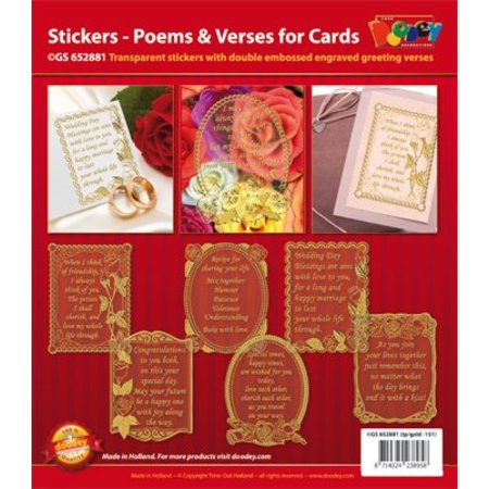 Sticker Cadre décoratif avec des poèmes en anglais