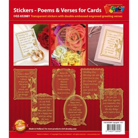 Sticker Dekorativ ramme med dikt på engelsk