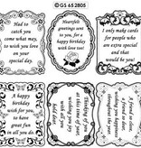 Sticker Zierrahmen mit Gedichten in englisch