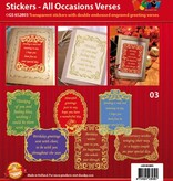 Sticker Zierrahmen mit Gedichten in englisch