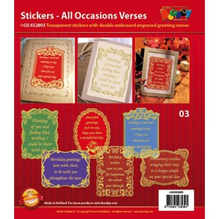 Sticker Zierrahmen mit Gedichten in englisch