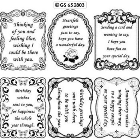 Sticker Zierrahmen mit Gedichten in englisch