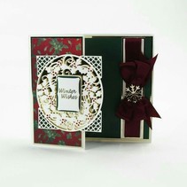 stamping and embossing stencil: Christmas decorative frame