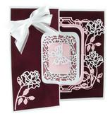TONIC stamping and embossing folder: Flip Flop, Easel & frame with roses