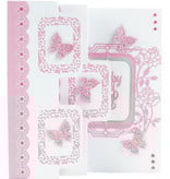 TONIC stamping and embossing folder: Flip Flop, Easel & frame with roses