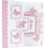 TONIC stempelen en embossing folder: Flip Flop, schildersezel & frame met rozen