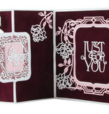 TONIC stamping and embossing folder: Flip Flop, Easel & frame with roses
